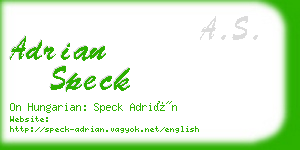 adrian speck business card